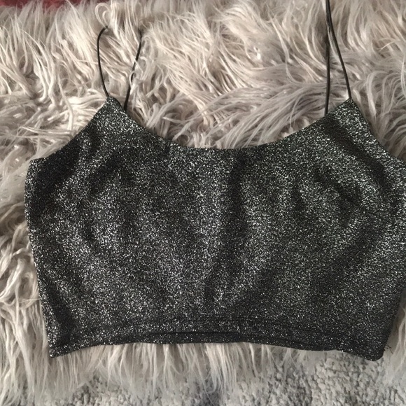 Love Culture Tops - Strappy metallic crop top Love Culture Tops - Strappy metallic crop top